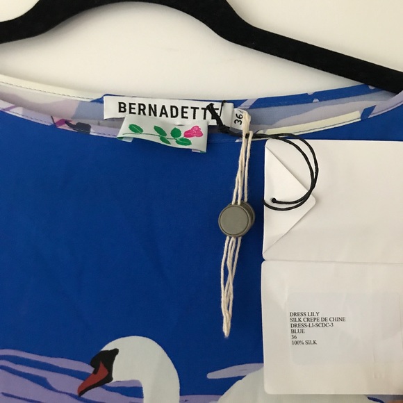 Blue Swan Lily Dress by BERNADETTE size 36 - Picture 5 of 13